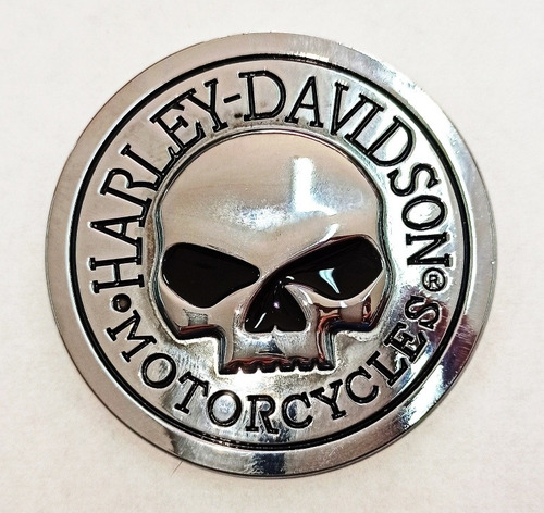 Emblema Harley Davidson Moto Plateado Metalico (6.8*6.8cm)