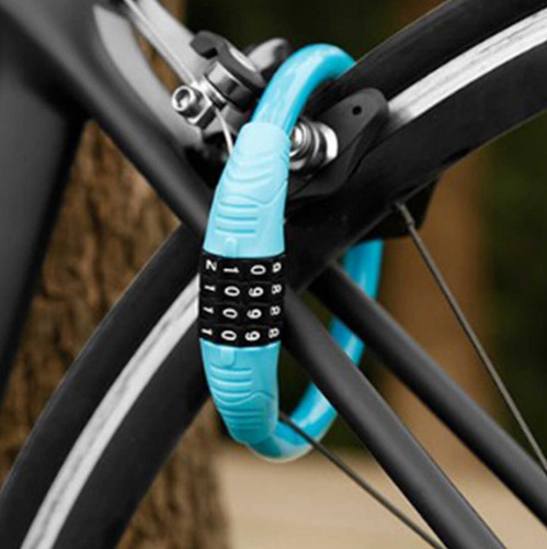 Candado De Seguridad Para Bicicleta Clave Numerica 1.2m