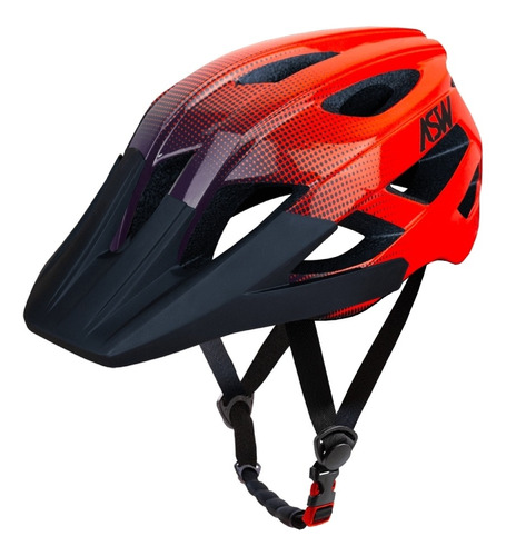 Capacete Para Pedalar Asw Bike Accel Dots Ciclismo Masculino Cor Laranja/azul Tamanho G/gg