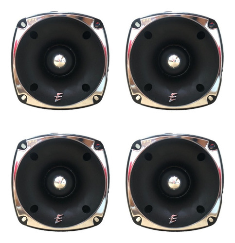 Kit 4 Super Tweeters Evok Ste 400 Preto Cromado 200w Rms