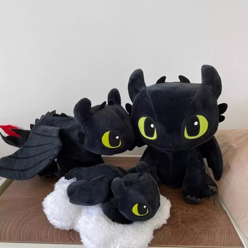 Furia Nocturna Night Fury Chimuelo Dragón Peluche 30 Cm