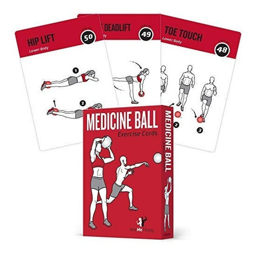 Newme Fitness Tarjetas De Ejercicio Balon Medicinal