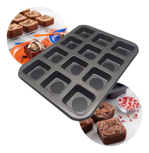 Molde X12 Minicakes Brownie Mini Torta Desmontable Bizcocho