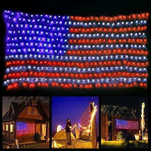 Luces De Bandera Americana Con 420 Leds Super Brillantes, Ka