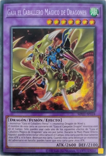 Yugioh! Gaia El Caballero Mágic Mp21-sp124 1st Edi Prismatic