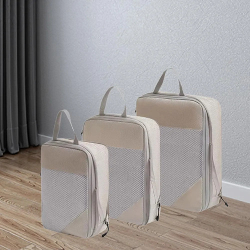 Kl Conjunto De Bolsas De Almacenamiento Comprimido For Beige