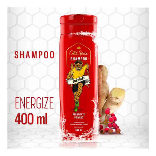 3 Shampoo Old Spice Energize 400ml