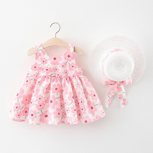 Conjunto De Vestido De Princesa Y Sombrero Para Niña