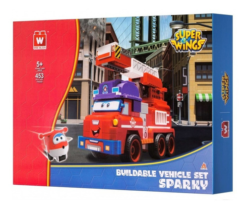 Super Wings Sparky Set Vehículo De Construcción 453 Piezas