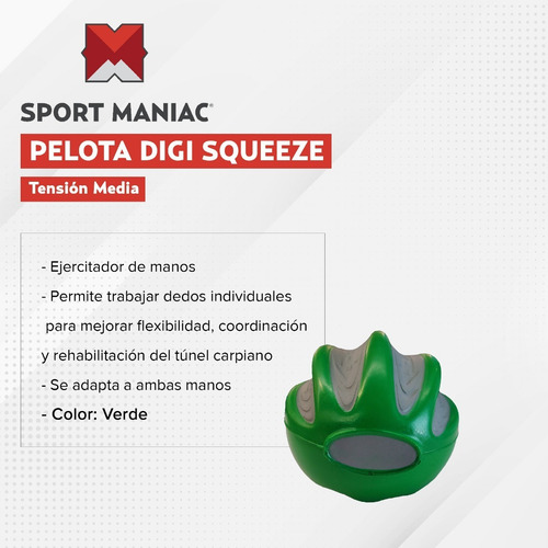 Imagen 2 de 3 de Digi - Squeeze Reabilitación De Manos Sport Maniac