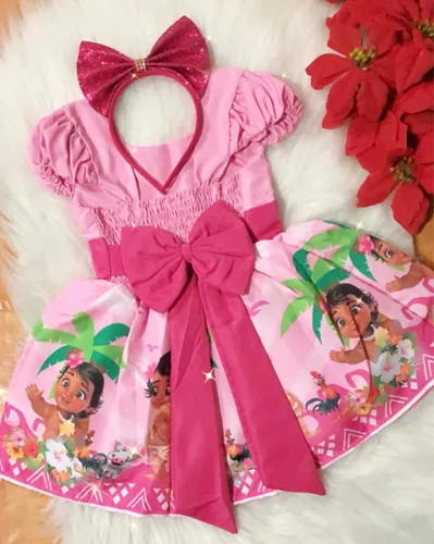 Roupa infantil fantasia festa aniversário Moana