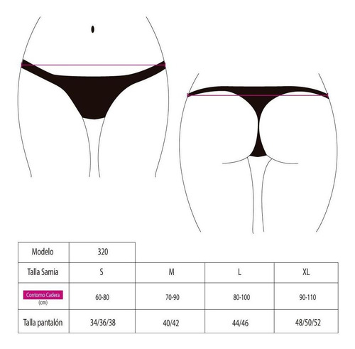 Bikini Calzón Colaless Con Amarras Naranja
