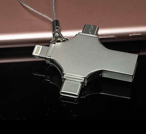 Usb Flash Drive 4 En 1, iPhone, Android Windows 64 Gb