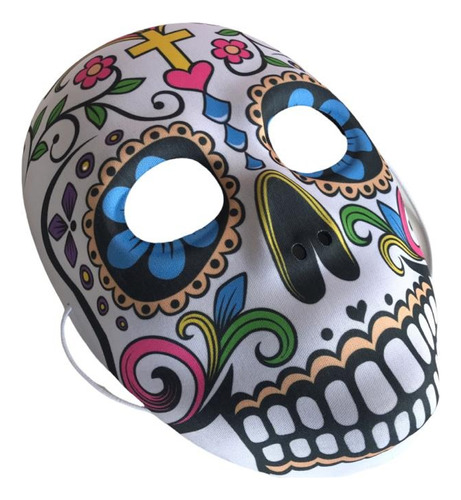 Máscara Día De Muertos Adulto Disfraz 3 Piezas 2 Gratis