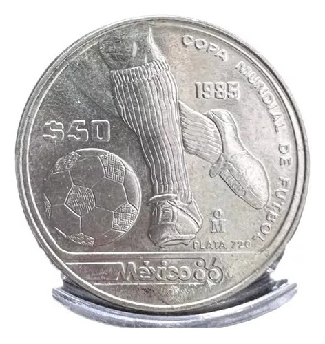 Moneda 50 Pesos Copa Mundial Futbol México 86 Del Año 1985
