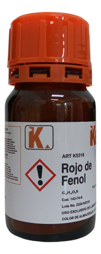 Rojo De Fenol 10 G Colorante Kelve K5318