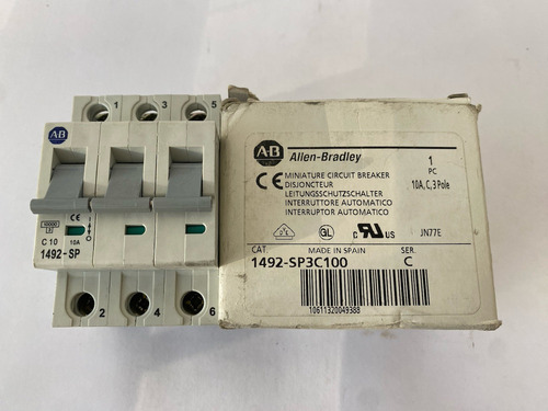 Nib Allen Bradley 1492-sp3c100 Ser C Miniature Circu Cct