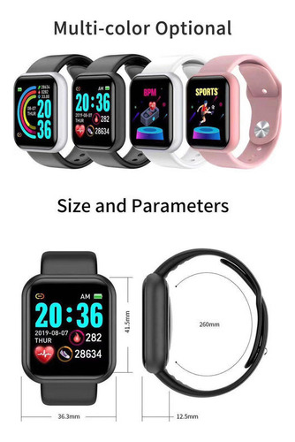 Reloj Inteligente Y68 Reloj Deportivo Bluetooth Para Estudia