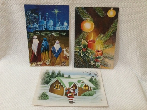 Cartões De Natal Pintores Com A Boca E Os Pés Kit 3 Cartões4 | MercadoLivre