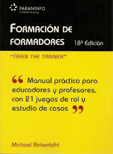 Libro Formación De Formadores De Michael Birkenbihl