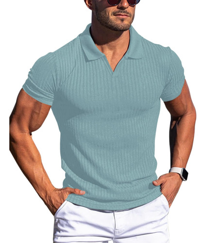 Gnvviwl Polo Con Cuello En V Para Hombre, Camisetas De Golf 
