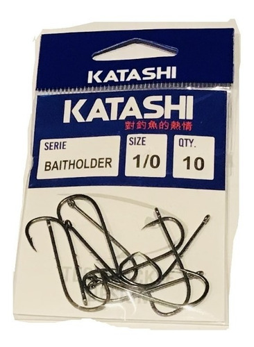 Anzuelos Katashi Baitholder N° 1/0 X 10 Unidades Variada Mar