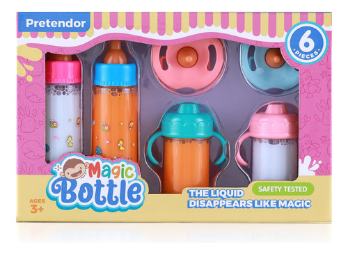 Juego De 6 Botellas Mágicas Para Muñecas Y Chupetes