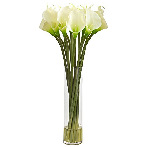 Casi Natural 1588wh 28 Calla Lilly Planta Arreglo Artificial