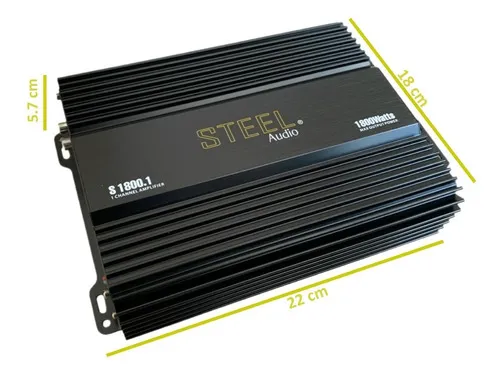 comprar Amplificador Steel Audio S 1800.1 1800w 1ohm Clase D Color Negro