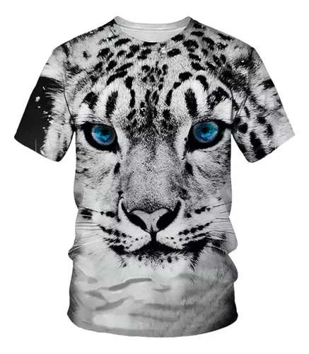 Verão novo 3d animal gato/tigre t camisa impressão legal engraçado