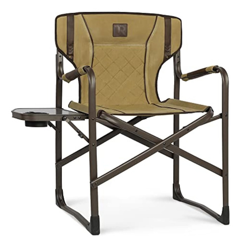 Oversized Folding Directors Chairs With Side Table, Portable