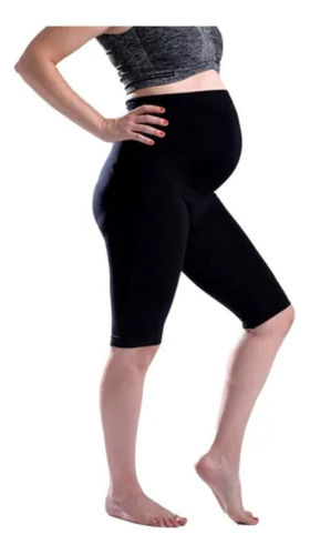 Calza Ciclista Short Maternal Mujer Mora Gimnasia Yoga