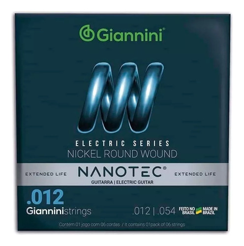 Encordoamento Giannini Guitarra Geegst12 Pn Nanotec