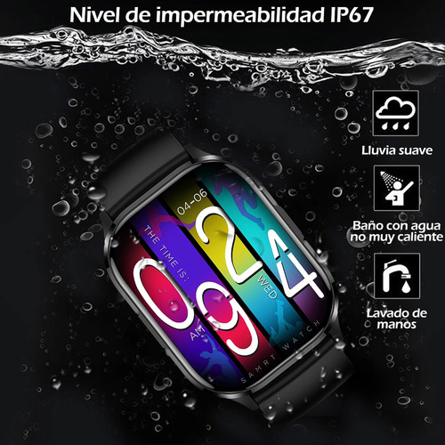 Smart Watch Reloj Inteligente Hombres Caballero Ultra Pantalla Amoled Pro Full Gran Definición Mi Watch Se Compatible Con Ios Y Android Con Audifonos Bluetooth Con Resistencia Al Agua Comerliv 1 Pieza