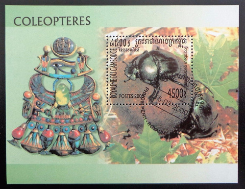 Camboya Insectos, Bloque Sc. 1937 2000 Usado L10052