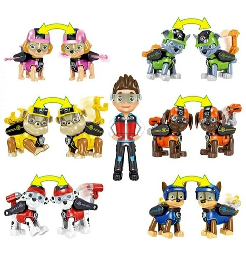 Paw Patrol Patrulla Canina Set De 7 Personajes 