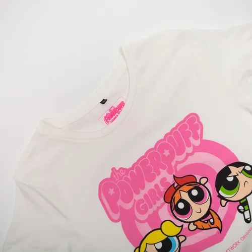 Polera Cartoon Network Chicas Superpoderosas Blanco
