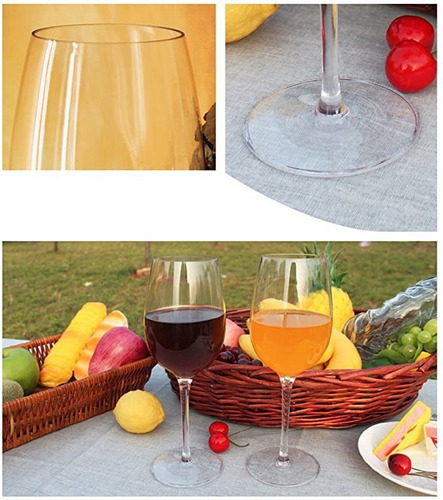 MICHLEY Irrompible Copas para degustación de Zumo de frutas 100% Tritan Plástico vasos de agua Libres de BPA 340 ml Set de 2 