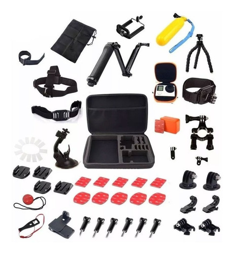 Kit Full Maletin Grande Accesorios Gopro 44 Piezas 4 5 6 7 8