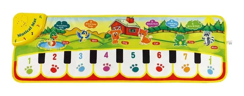 Tapete Piano Musical Faz Som infantil Colorido Com 10 melodias