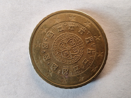 Moneda Portugal 50 Cents De Euro 2015(x1570