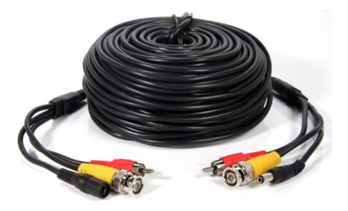 Imagen 1 de 4 de Cable Armado Bnc Con Alimentación Y Audio Rca 20mts Metros