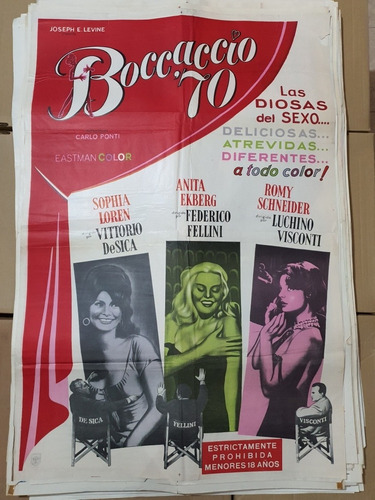 Afiche De Cine Original 1391- Bocaccio70- Sophia Loren