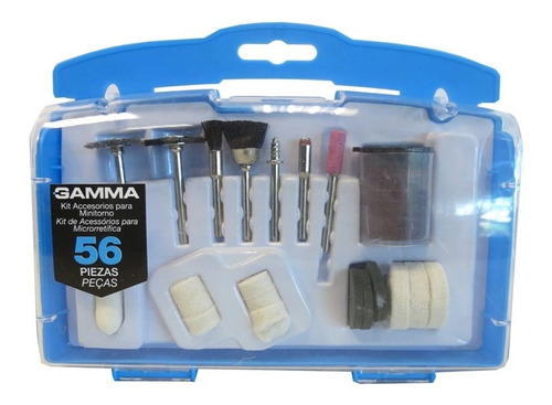 Set Kit Accesorios Mini Torno Juego 56 Piezas Estuche Gamma