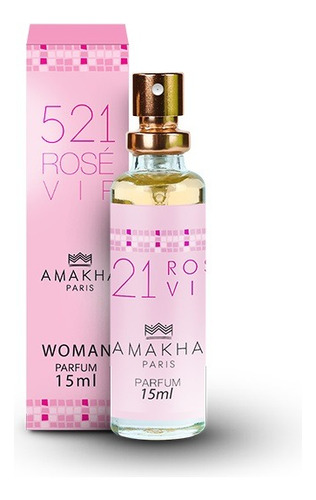 Perfume 521 Rose Vip Amakha Paris 15 Ml Para Bolso Feminino