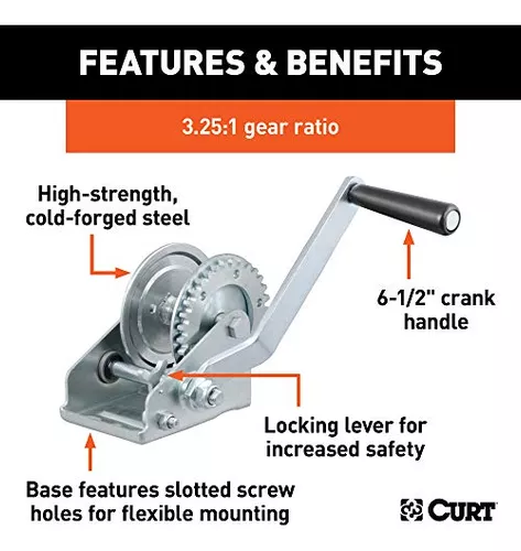 CURT Cabrestante manual para 900 lb