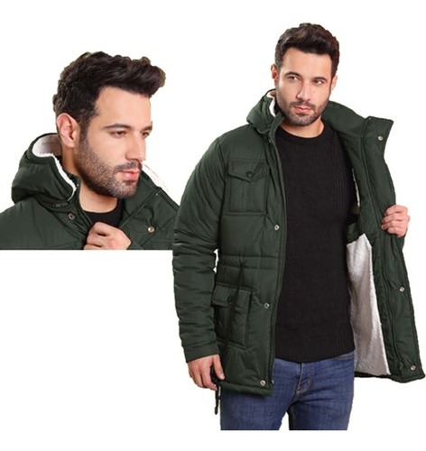 Imagen 2 de 5 de Chaqueta Hombre Impermeable Invierno Semi Gaban Ovejera