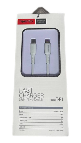 Cable Para iPhone A Tipo C Tranyoo T-p1 6a Carga Rapida