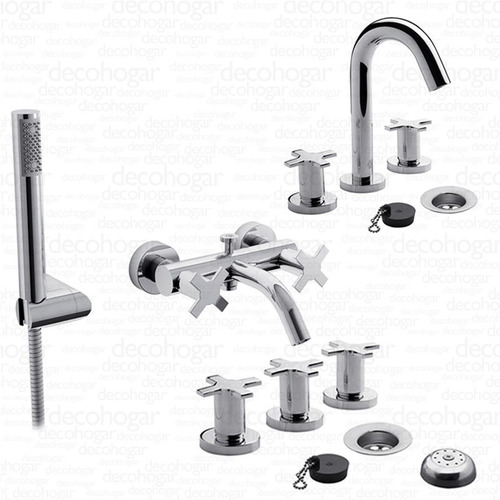 Grifería Fv Alerce Combo Baño Lavatorio Ducha Bidet Cfv640