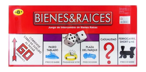 Juego De Mesa Bienes & Raices Estilo Monopolio